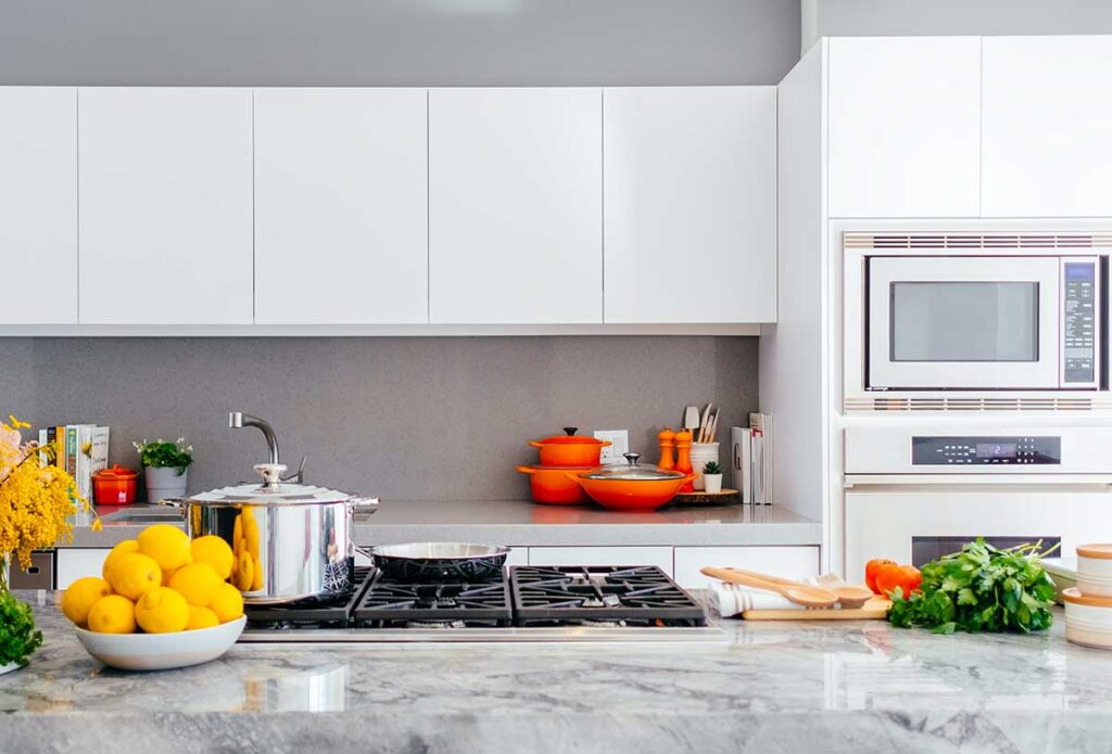 clean white gluten free kitchen 