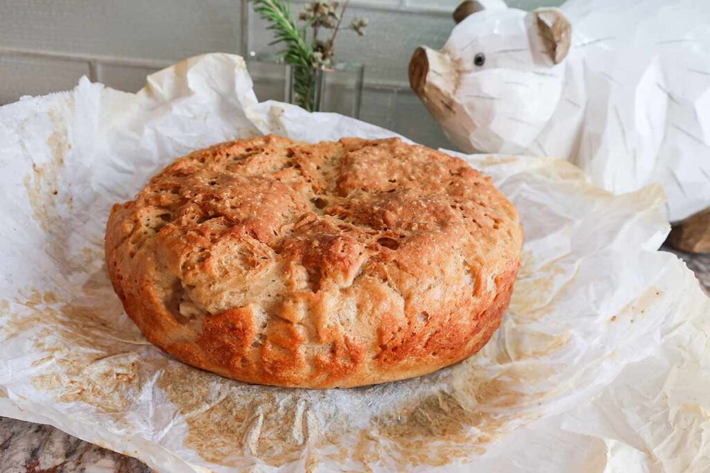 baked round portuguese bread 