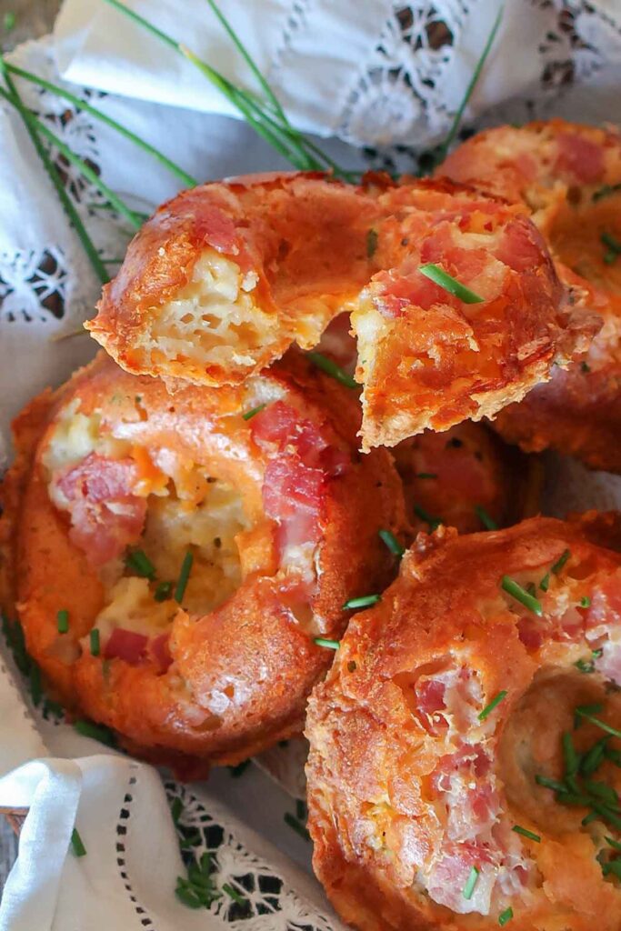 Gluten Free Baked Cheese and Bacon Donuts