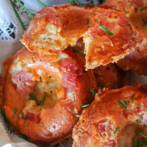 Gluten Free Baked Cheese and Bacon Donuts