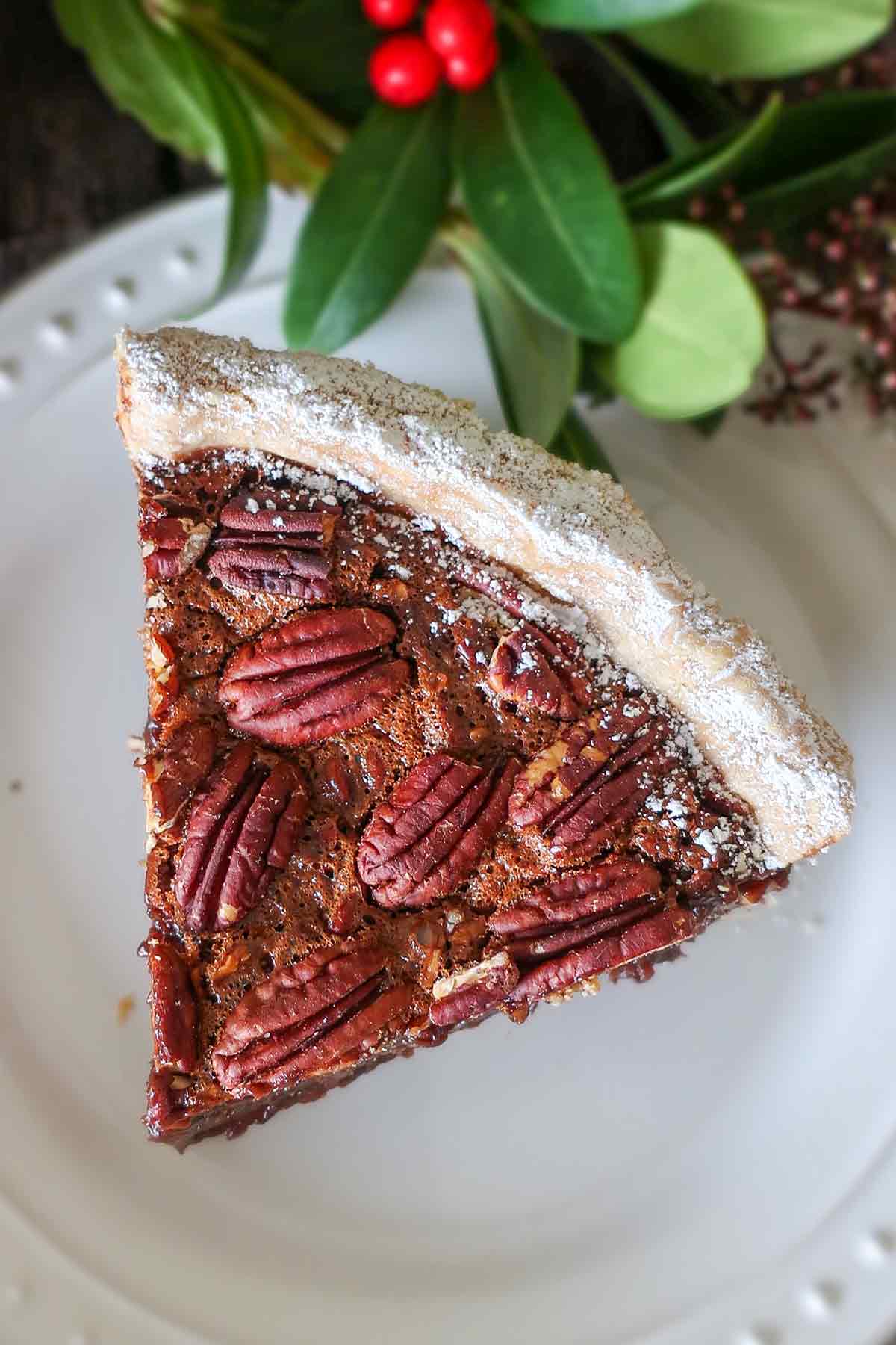 overview of chocolate pecan pie