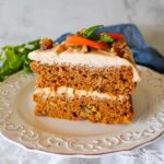 pumpkin carrot cake on a plate