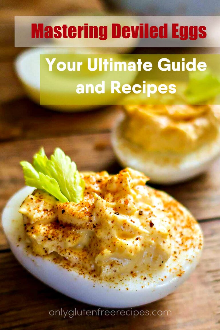 a guide on mastering deviled eggs and a collection of gluten free recipes