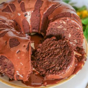 Gluten Free Mocha Pecan Bundt Cake