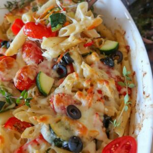 Gluten-Free Creamy Vegetable Pasta Bake