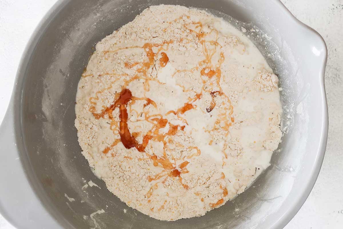 biscuit flour mix in a bowl