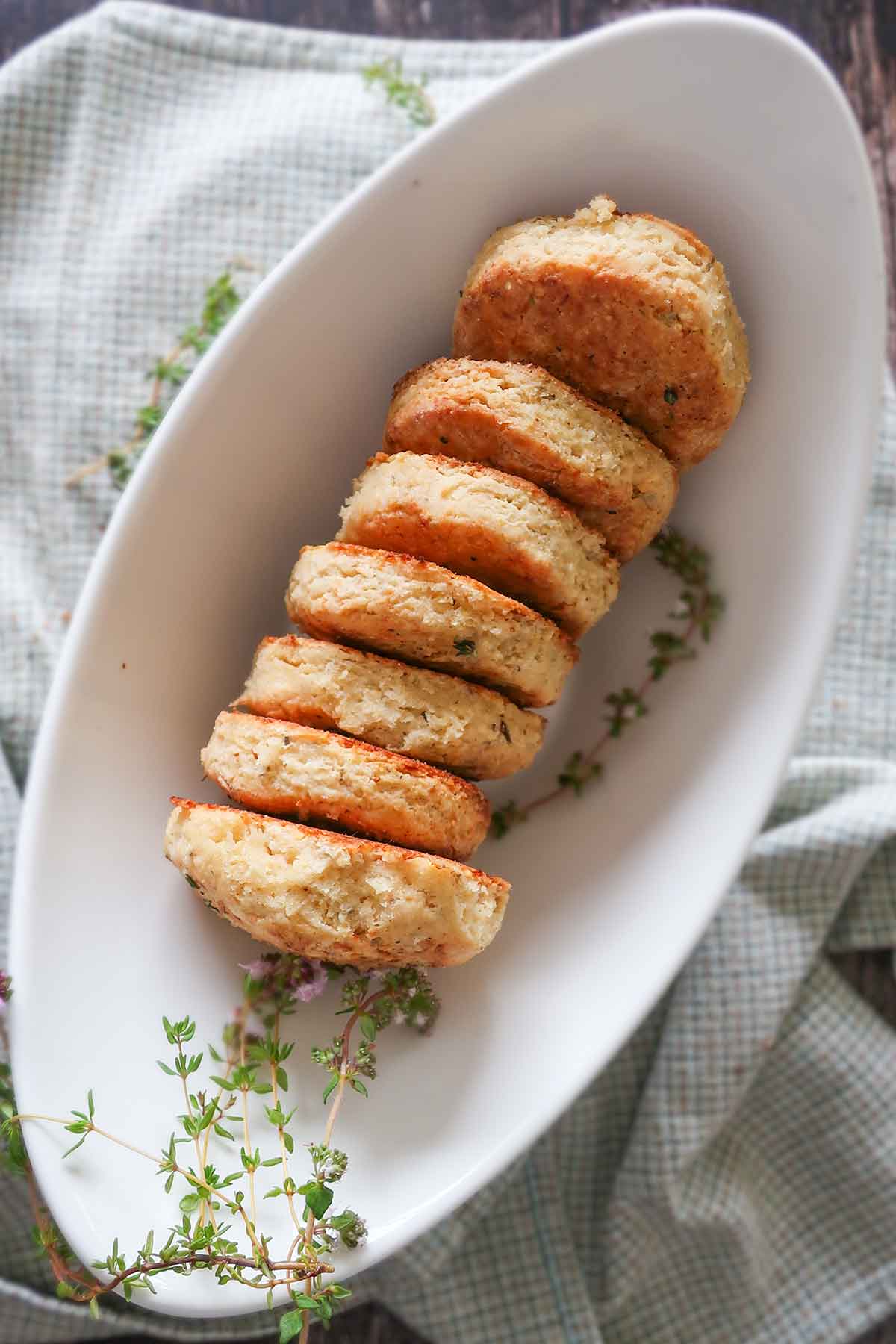 top view of Gluten-Free Parmesan Honey Biscuits
