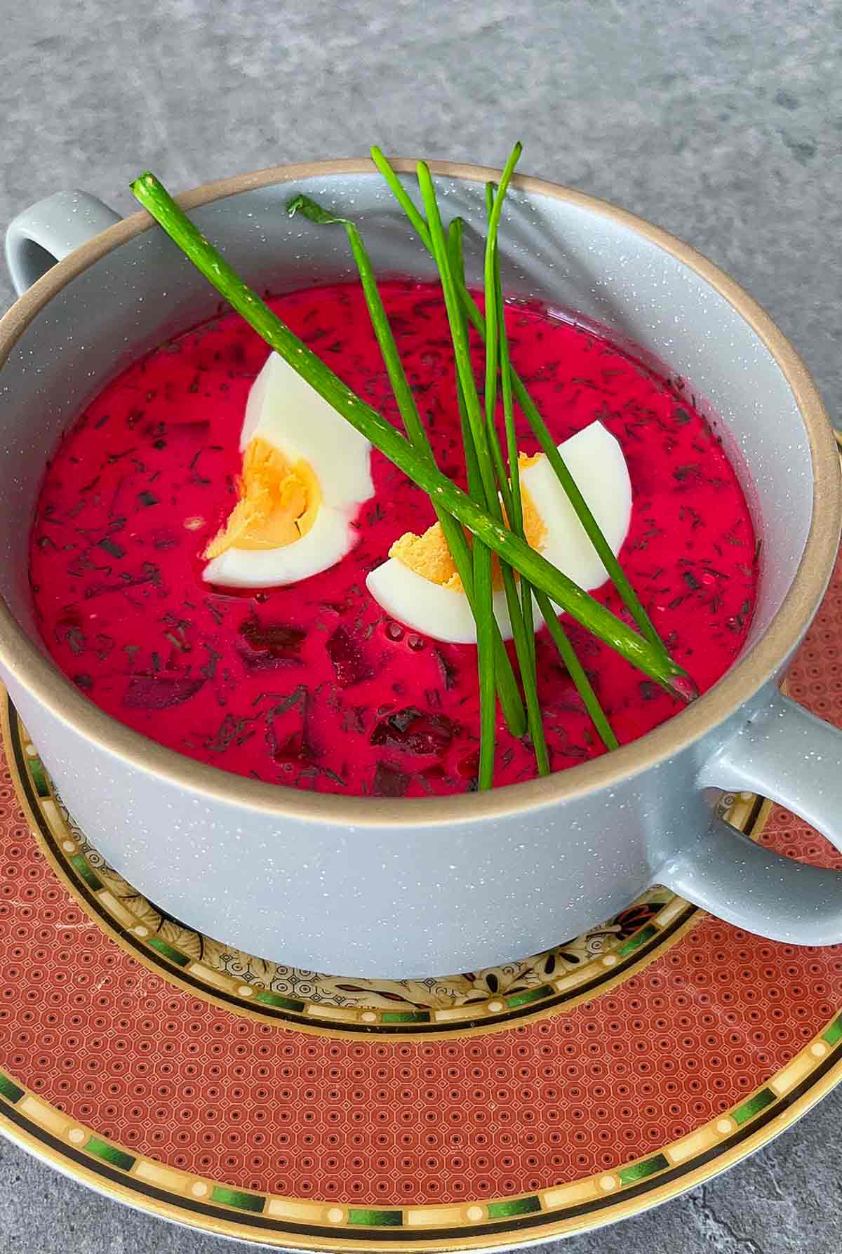 polish borscht in a cup