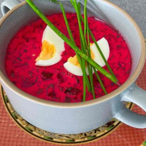 Polish Borscht, Chlodnik, Chilled Beet and Cucumber Soup