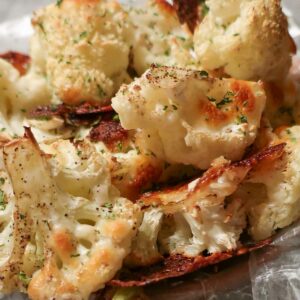 Cheesy Roasted Cauliflower Bites