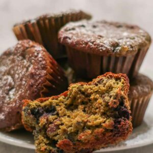 Grain-Free Matcha Blueberry Muffins – Low-Carb, Low-Calorie & Gluten-Free