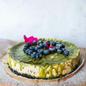 Gluten-Free Light Matcha Cheesecake