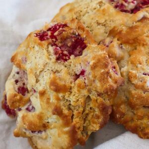 Air Fryer Raspberry Buttermilk Scones – Gluten-Free