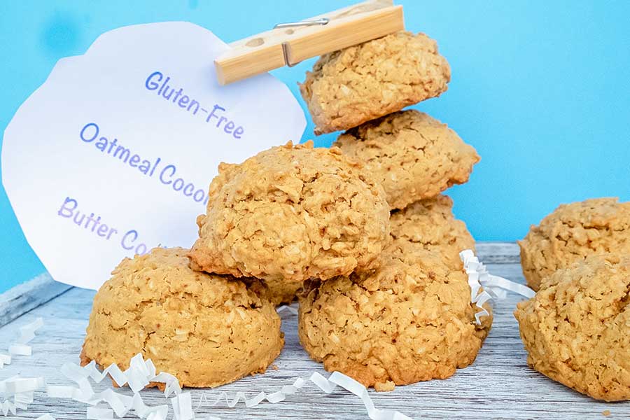 stacked oatmeal coconut butter cookies