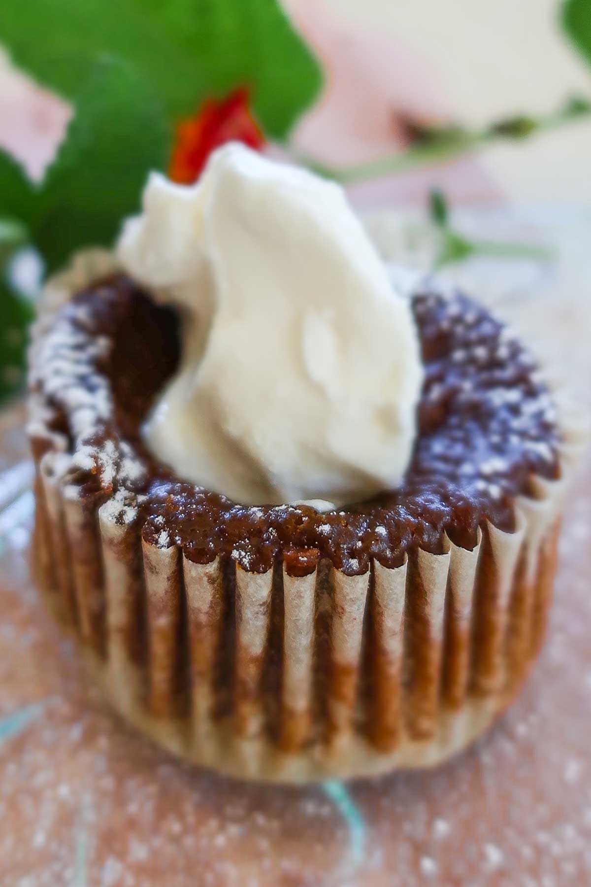 Tender, custardy pumpkin muffins made without flour — naturally sweetened with fall flavors