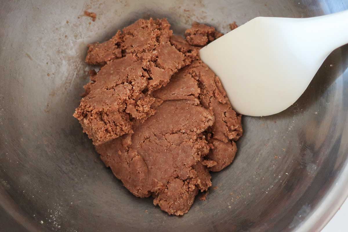 grain free cake pop Nutella dough in a bowl