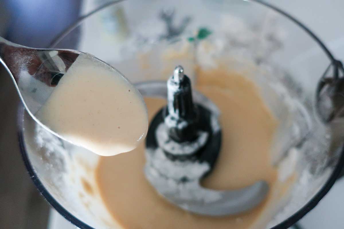 gluten free pancake batter for muffins in a food processor