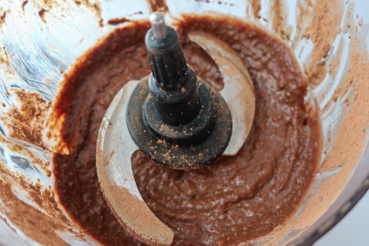 Blending the lentils until smooth is what gives these lentil energy bars their soft, fudgy texture.