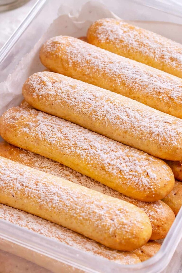 container filled with Perfect Gluten-Free Ladyfingers for Tiramisu & Snacking