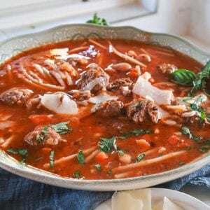 Kid-Friendly Gluten-Free Spaghetti Meatball Soup