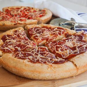 Gluten-Free Chicago Deep Dish Pizza (With Olive Oil Crust & Fresh Tomatoes)